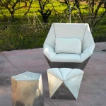 Axis Armchair - Stainless Steel Lounge Chair