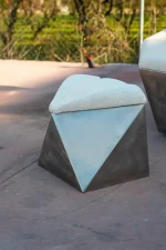 Axis Ottoman - Stainless Steel Stool