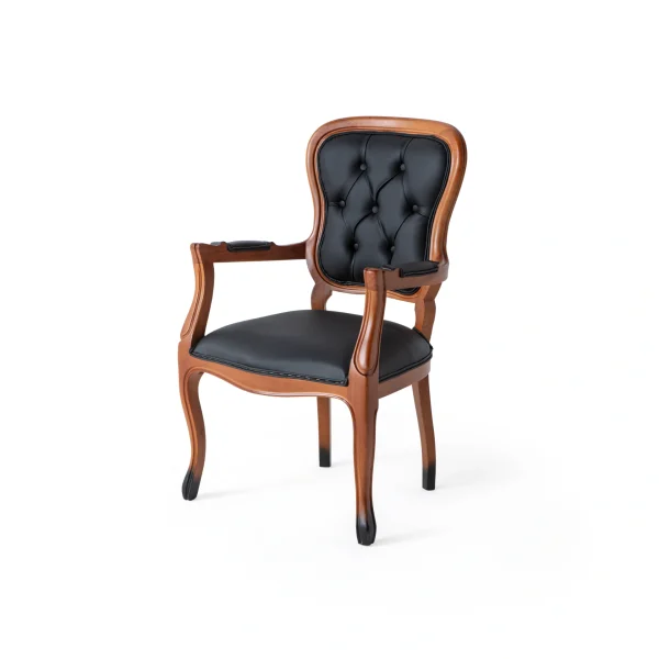 De Beatrice-stoel is de perfecte keuze voor wie een vleugje geschiedenis en luxe aan zijn of haar werkplek wil toevoegen.