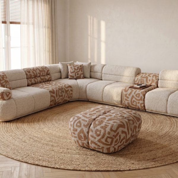 The meeting point of natural tones and unparalleled comfort. Bring a bohemian breeze to your living space with the Aloha Corner Sofa.