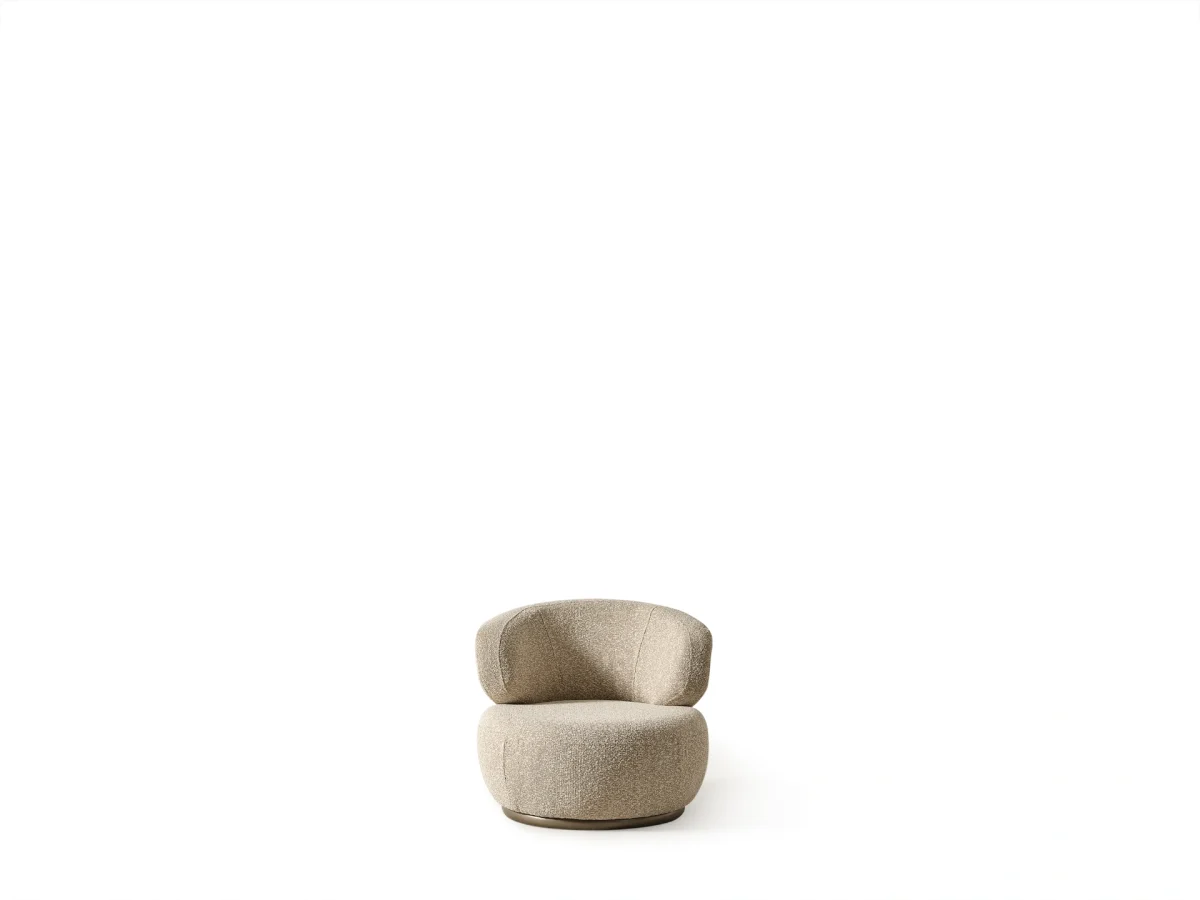 The Bolis Armchair redefines the modern living space. With its unique texture and fabric, it offers a sophisticated modular solution for contemporary European homes.