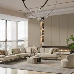 The Bolis Corner Sofa Set redefines the modern living space. With its unique texture and fabric, it offers a sophisticated modular solution for contemporary European homes.