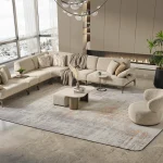 The Bolis Corner Sofa Set redefines the modern living space. With its unique texture and fabric, it offers a sophisticated modular solution for contemporary European homes.