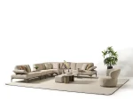 The Bolis Corner Sofa Set redefines the modern living space. With its unique texture and fabric, it offers a sophisticated modular solution for contemporary European homes.