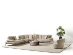 The Bolis Corner Sofa Set redefines the modern living space. With its unique texture and fabric, it offers a sophisticated modular solution for contemporary European homes.