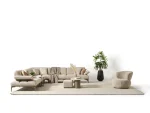 The Bolis Corner Sofa Set redefines the modern living space. With its unique texture and fabric, it offers a sophisticated modular solution for contemporary European homes.