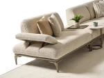 The Bolis Corner Sofa redefines the modern living space. With its unique texture and fabric, it offers a sophisticated modular solution for contemporary European homes.