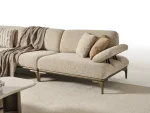 The Bolis Corner Sofa redefines the modern living space. With its unique texture and fabric, it offers a sophisticated modular solution for contemporary European homes.