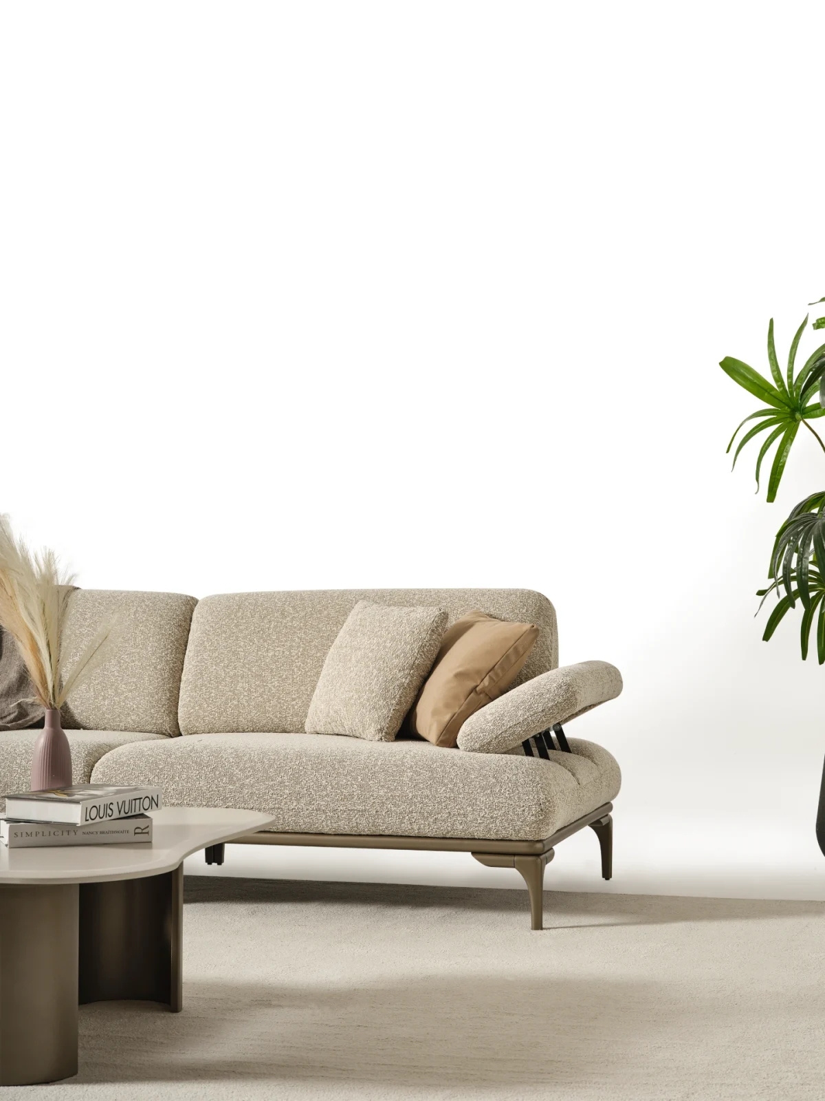 The Bolis Corner Sofa redefines the modern living space. With its unique texture and fabric, it offers a sophisticated modular solution for contemporary European homes.