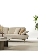 The Bolis Corner Sofa redefines the modern living space. With its unique texture and fabric, it offers a sophisticated modular solution for contemporary European homes.