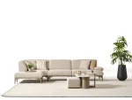 The Bolis Corner Sofa redefines the modern living space. With its unique texture and fabric, it offers a sophisticated modular solution for contemporary European homes.