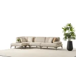 The Bolis Corner Sofa redefines the modern living space. With its unique texture and fabric, it offers a sophisticated modular solution for contemporary European homes.
