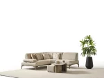 The Bolis Corner Sofa redefines the modern living space. With its unique texture and fabric, it offers a sophisticated modular solution for contemporary European homes.