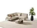 The Bolis Corner Sofa redefines the modern living space. With its unique texture and fabric, it offers a sophisticated modular solution for contemporary European homes.