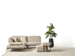 The Bolis Corner Sofa redefines the modern living space. With its unique texture and fabric, it offers a sophisticated modular solution for contemporary European homes.