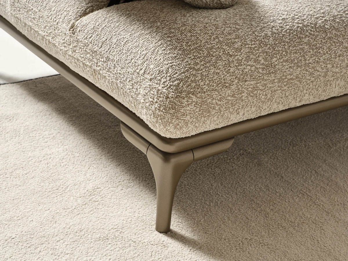 The Bolis Corner Sofa redefines the modern living space. With its unique texture and fabric, it offers a sophisticated modular solution for contemporary European homes.