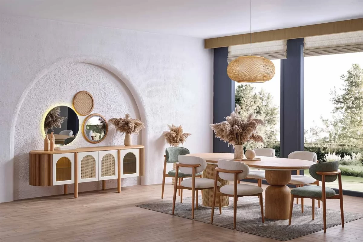 Caroli Dining Set (6 Chair, 1 Table) - Image 4