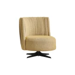 Elevate your interior with the Cloud Armchair. It stands out with its unique vertical stitching on the backrest, vibrant mustard yellow texture, and smooth base for superior functional luxury.