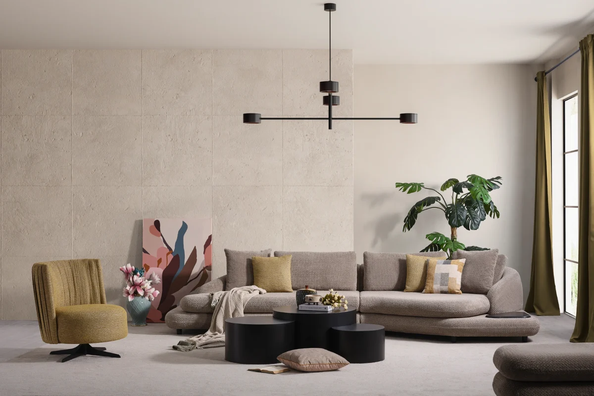 Transform your living space with the Cloud Sofa Set. It features organic shapes, stylish upholstery, and a modular design that adapts to your lifestyle and comfort needs.