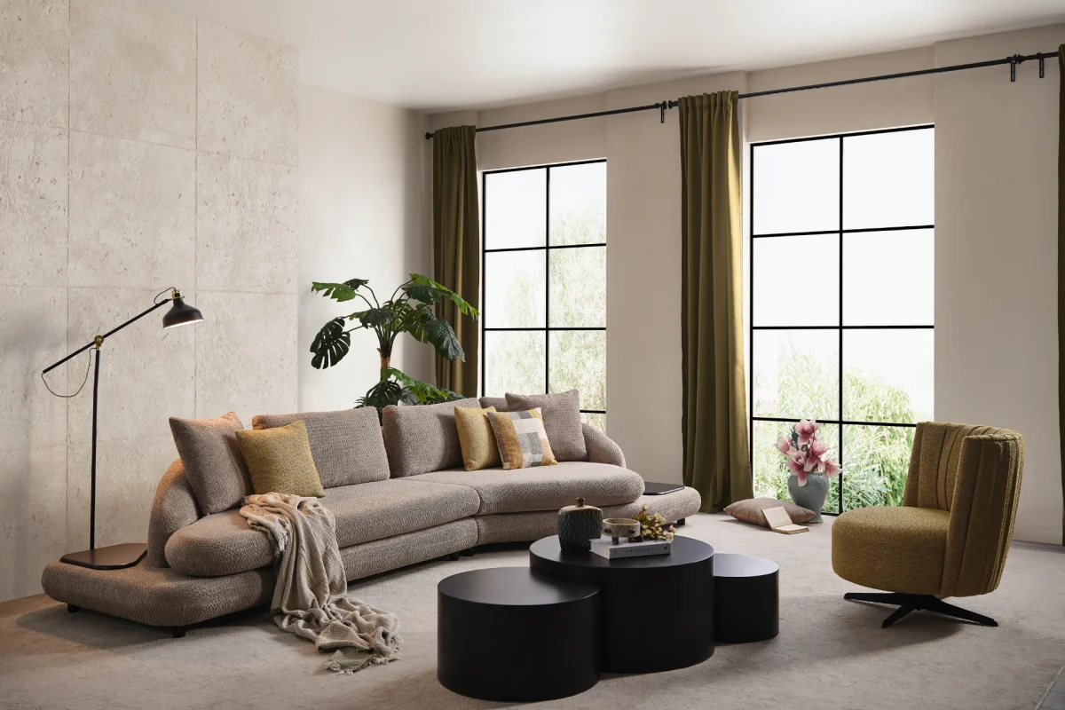 Transform your living space with the Cloud Sofa Set. It features organic shapes, stylish upholstery, and a modular design that adapts to your lifestyle and comfort needs.