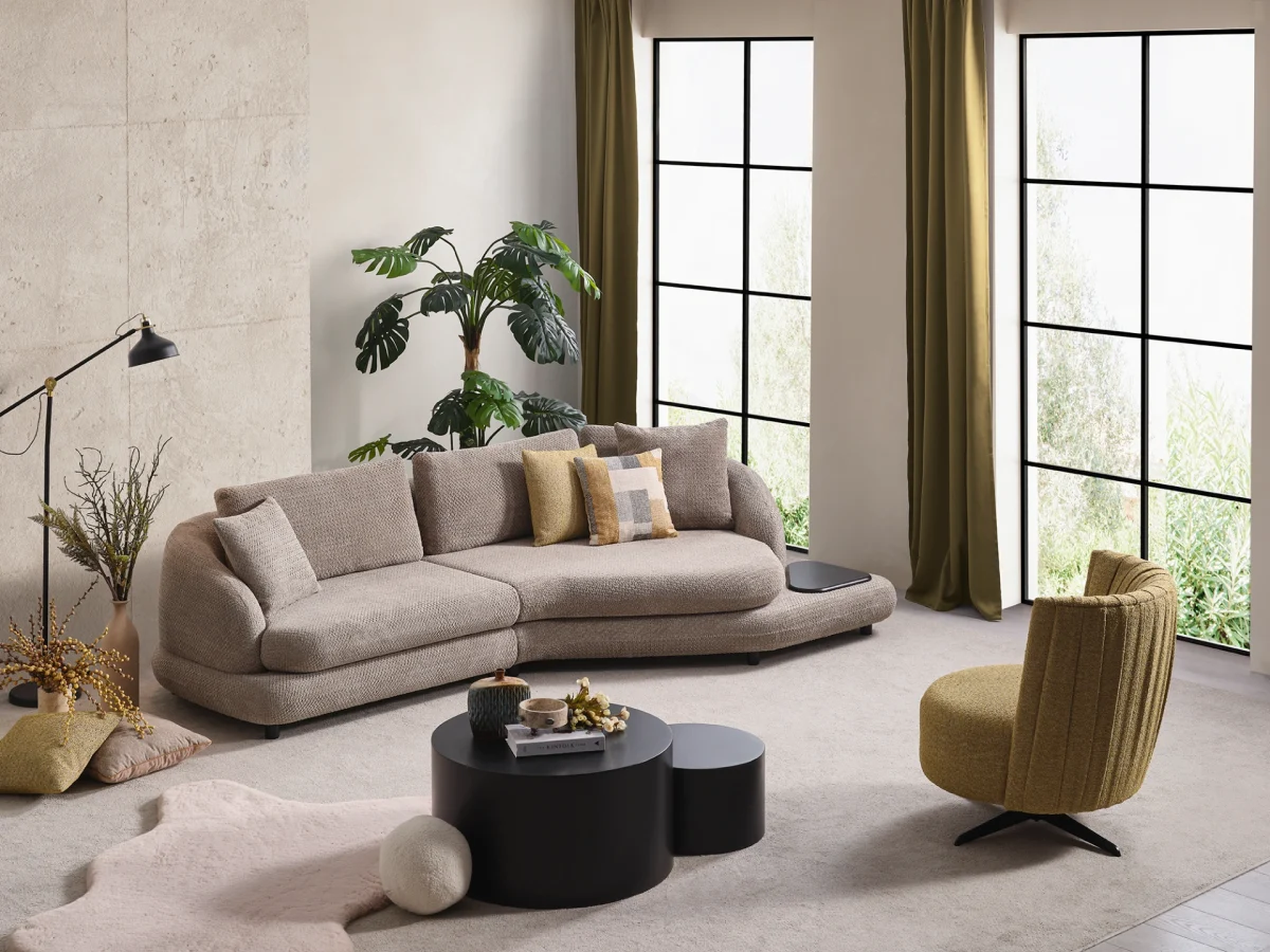 Transform your living space with the Cloud Sofa Set. It features organic shapes, stylish upholstery, and a modular design that adapts to your lifestyle and comfort needs.