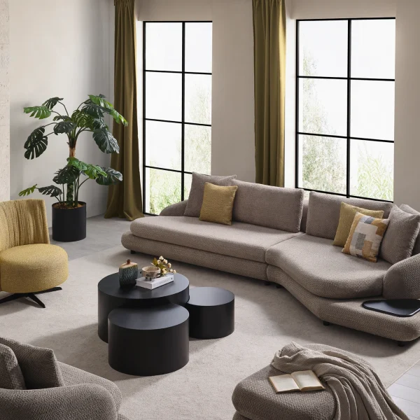 Transform your living space with the Cloud Sofa Set. It features organic shapes, stylish upholstery, and a modular design that adapts to your lifestyle and comfort needs.