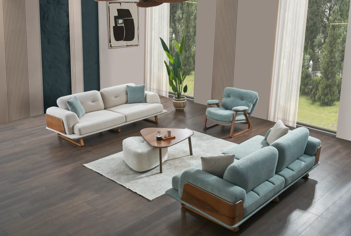 The Echo Sofa Set redefines modern comfort with its details and soft upholstery. It's the perfect centerpiece for sophisticated, minimalist homes.