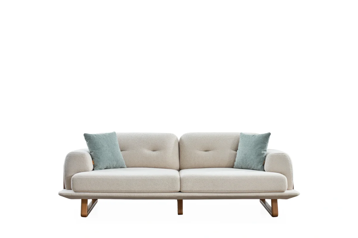 The Echo Sofa combines architecture with the soothing touch of fabric. A timeless piece designed for superior comfort and minimalist elegance in your living room.