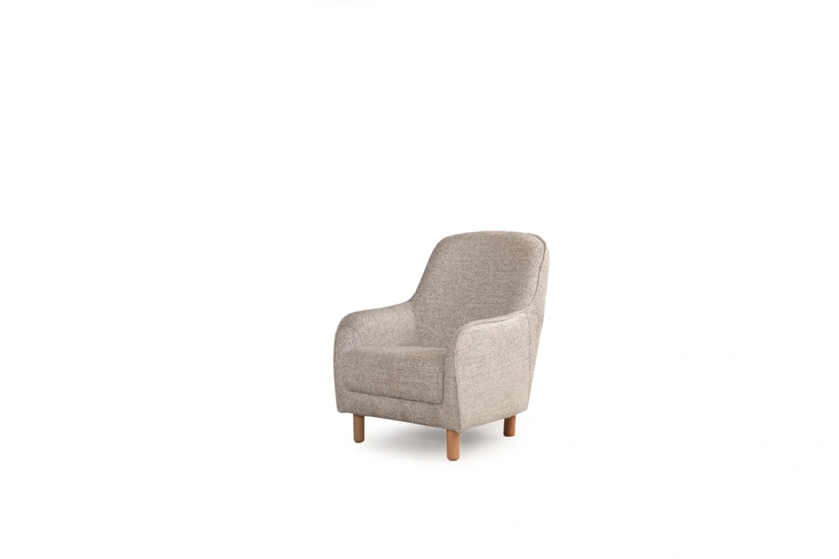 The Elina Armchair is a masterpiece of modern minimalism. With its soft curves and premium textured upholstery, it brings a touch of sophisticated comfort to every corner of your home.