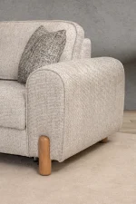 The Elina Sofa combines a simple and minimalist silhouette with rich tactile textures. With its ergonomic support and natural details, it creates the perfect focal point for any modern European home.