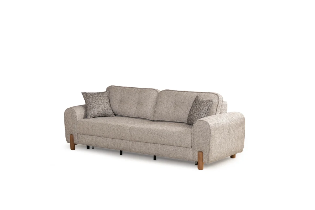 The Elina Sofa combines a simple and minimalist silhouette with rich tactile textures. With its ergonomic support and natural details, it creates the perfect focal point for any modern European home.