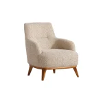 The Elysian Armchair combines organic curves with a comfortable texture. Designed for ultimate relaxation, this armchair brings a touch of modern Turkish craftsmanship to any European home.
