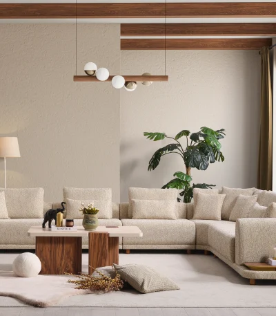 The Elysian Modular Corner Sofa redefines the seating experience with its cloud-soft comfort and stylish fabric upholstery. A versatile masterpiece designed for modern European living spaces.