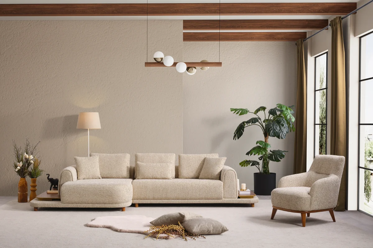 The Elysian Modular Corner Sofa redefines the seating experience with its cloud-soft comfort and stylish fabric upholstery. A versatile masterpiece designed for modern European living spaces.