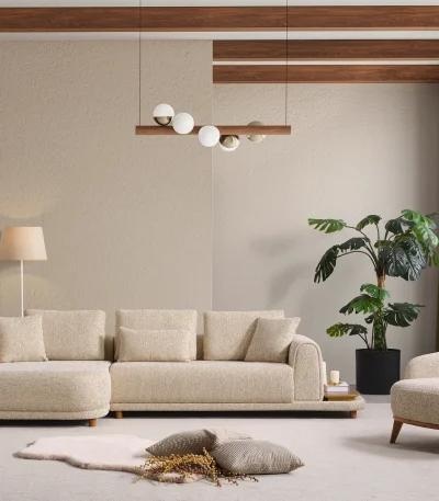 The Elysian Modular Corner Sofa redefines the seating experience with its cloud-soft comfort and stylish fabric upholstery. A versatile masterpiece designed for modern European living spaces.