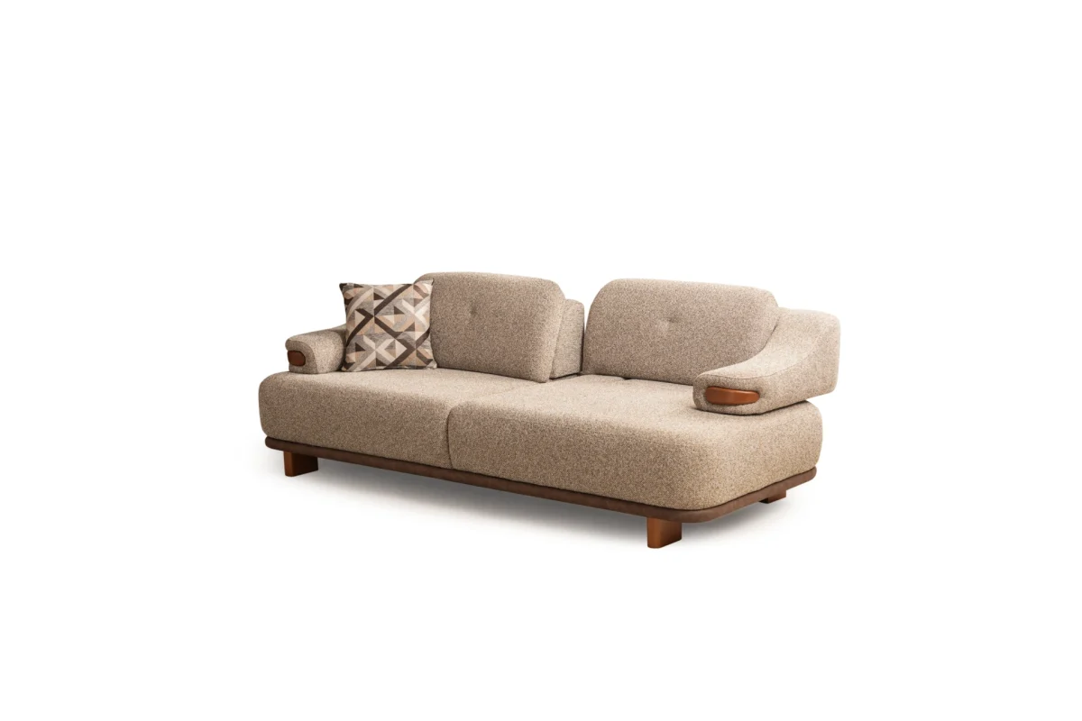 The Estelle Sofa Set combines the fashionable warmth of fabric with timeless elegance. It's the perfect centerpiece for a sophisticated European living room.