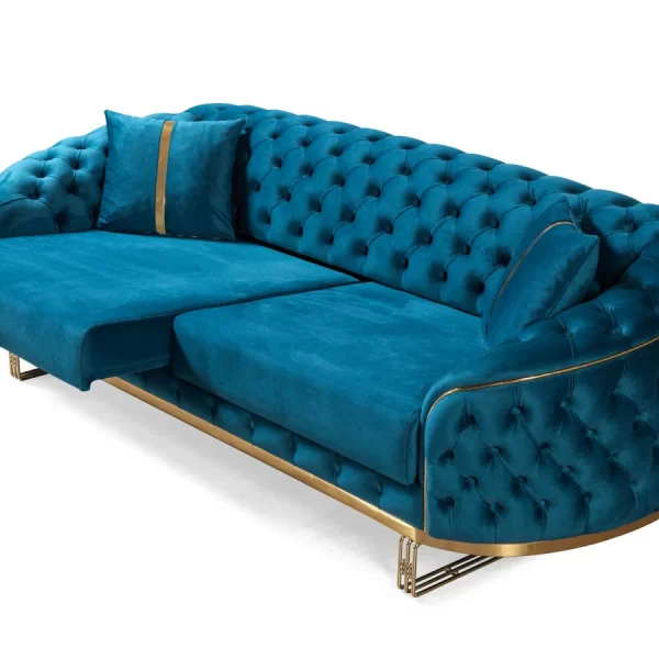 Fiona Sofa Set Tufted Quilted Sofa Style 4