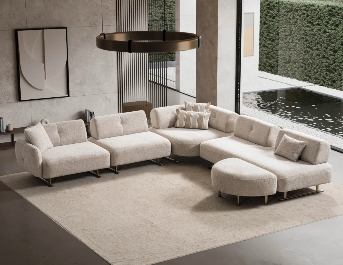 Experience superior comfort and style with the Flexa Corner Sofa. Customizable configurations and premium Turkish craftsmanship. Flexa Corner Sofa SofaTurkey Modular Design Comfort modern luxury Contemporary