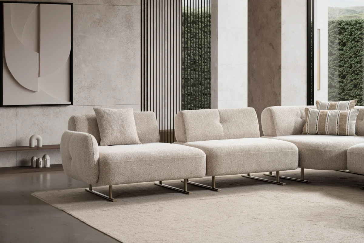Experience superior comfort and style with the Flexa Corner Sofa. Customizable configurations and premium Turkish craftsmanship.