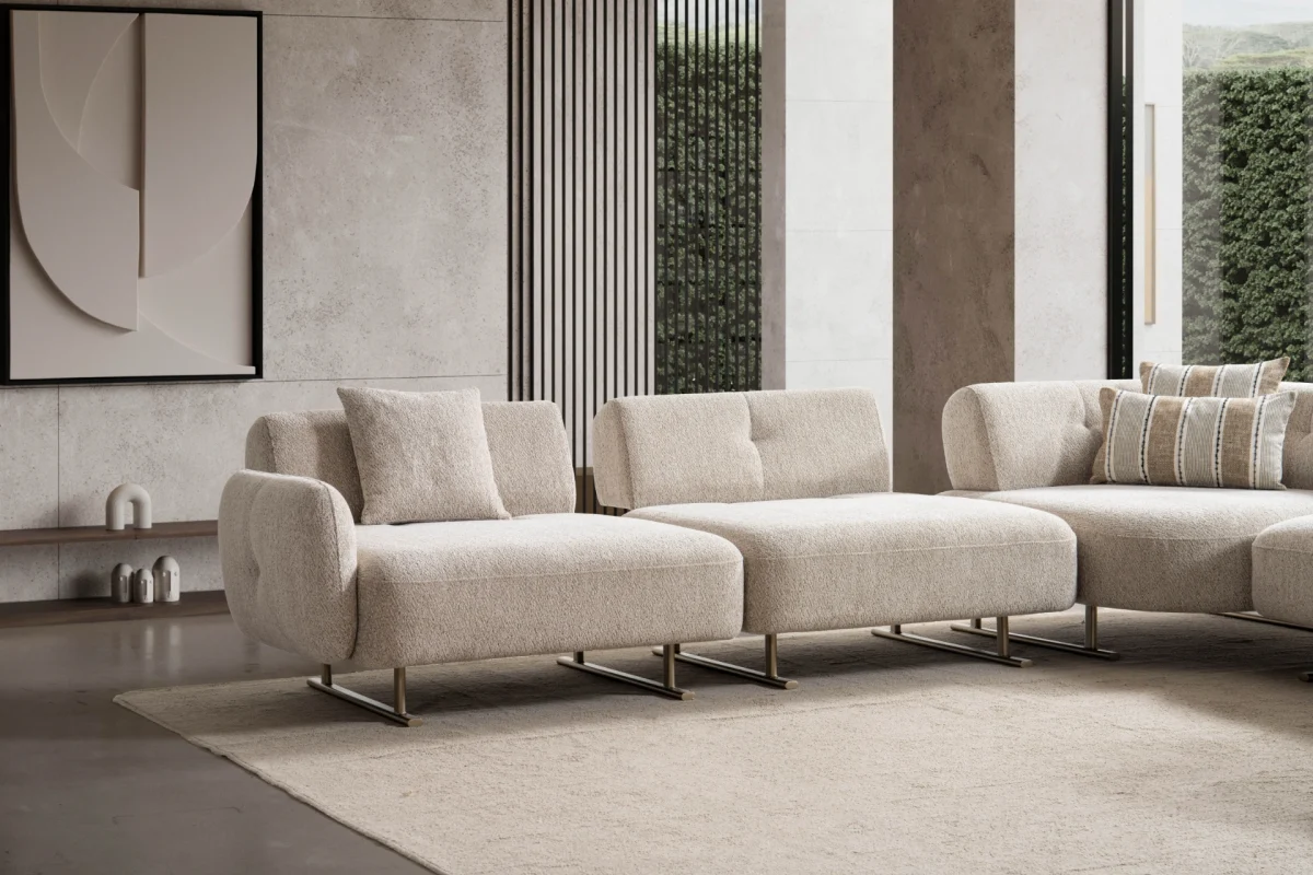 Experience superior comfort and style with the Flexa Corner Sofa. Customizable configurations and premium Turkish craftsmanship.