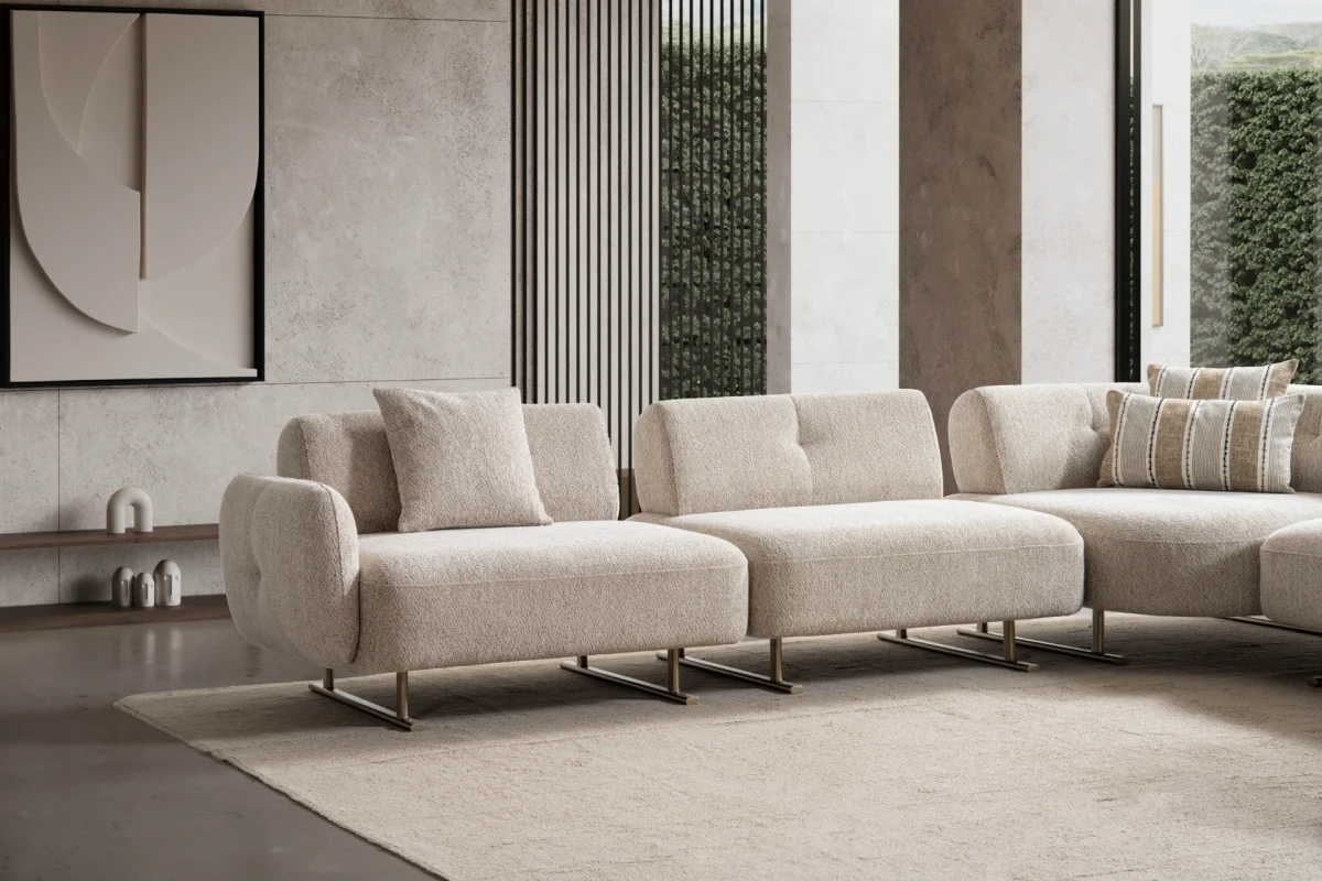 Experience superior comfort and style with the Flexa Corner Sofa. Customizable configurations and premium Turkish craftsmanship.