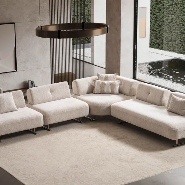 Experience superior comfort and style with the Flexa Corner Sofa. Customizable configurations and premium Turkish craftsmanship.