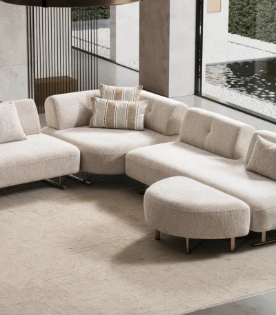 Experience superior comfort and style with the Flexa Corner Sofa. Customizable configurations and premium Turkish craftsmanship.