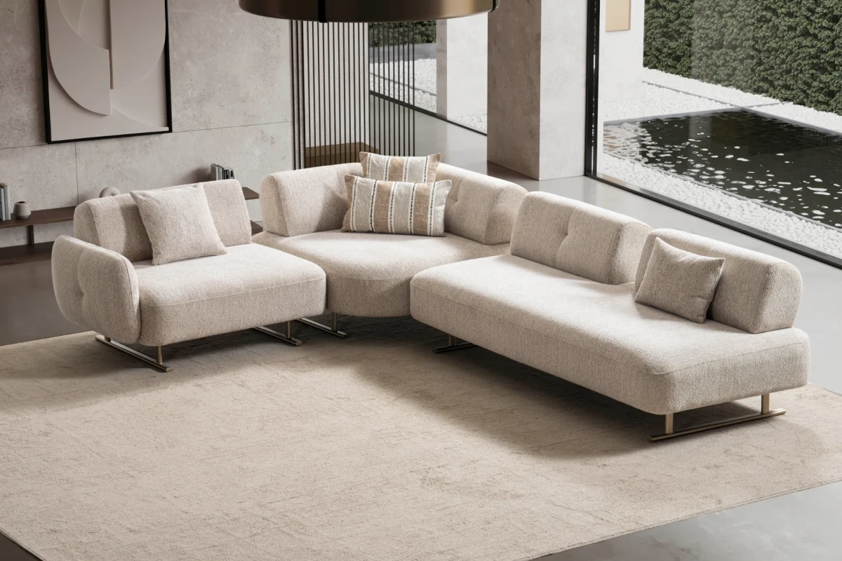 Experience superior comfort and style with the Flexa Corner Sofa. Customizable configurations and premium Turkish craftsmanship.