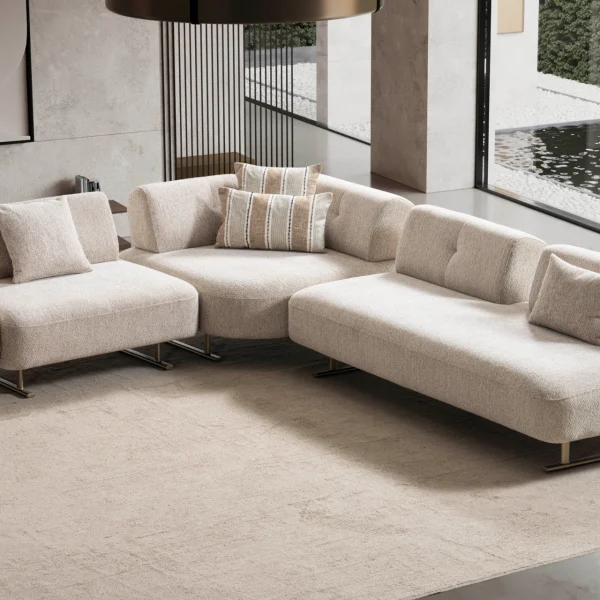 Experience superior comfort and style with the Flexa Corner Sofa. Customizable configurations and premium Turkish craftsmanship.