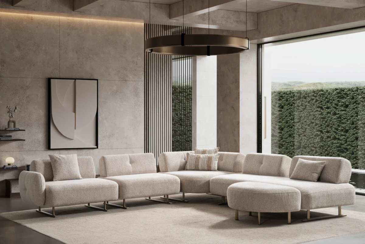 Experience superior comfort and style with the Flexa Corner Sofa. Customizable configurations and premium Turkish craftsmanship.