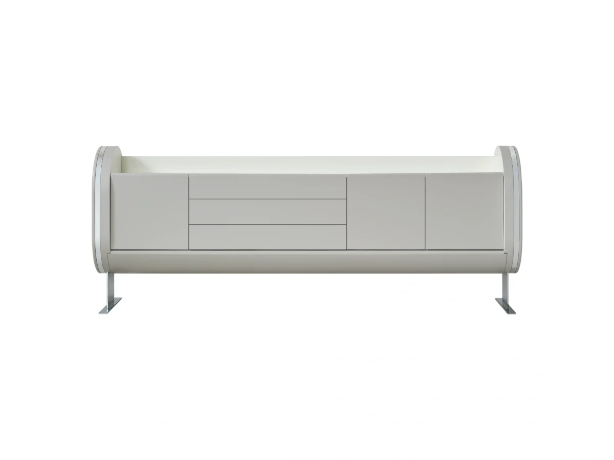 The Freya Office Console is the perfect blend of futuristic design and high-capacity storage. Elevate your executive office with this stylish, streamlined console.