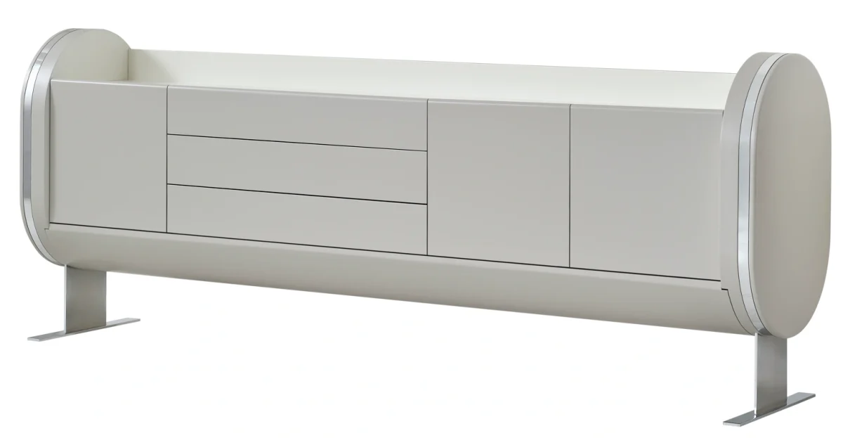 The Freya Office Console is the perfect blend of futuristic design and high-capacity storage. Elevate your executive office with this stylish, streamlined console.