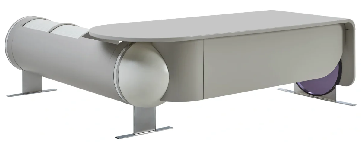 The Freya Office Desk is an architectural masterpiece for your office. With its bold L-shaped silhouette and space-age storage solutions, it redefines executive authority.