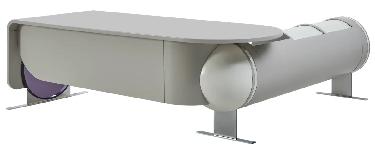 The Freya Office Desk is an architectural masterpiece for your office. With its bold L-shaped silhouette and space-age storage solutions, it redefines executive authority.